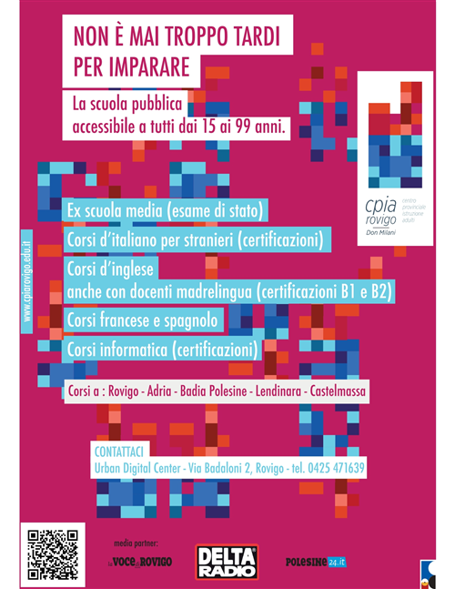 Corsi  organizzati dal CPIA di Rovigo